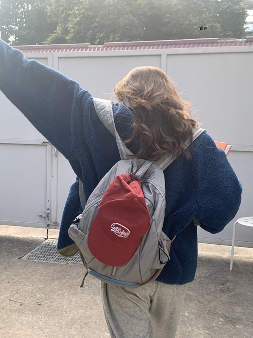 Homemade bag 2023 new Korean ins blogger same style large capacity medium and high school student backpack casual backpack trend