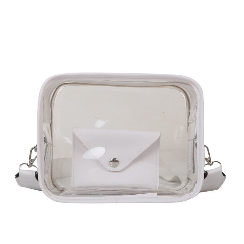 2023 New Broadband Bag Women's Crossbody Bag Fashion Casual Small Fresh Shoulder Envelope Bag Transparent Jelly Bag