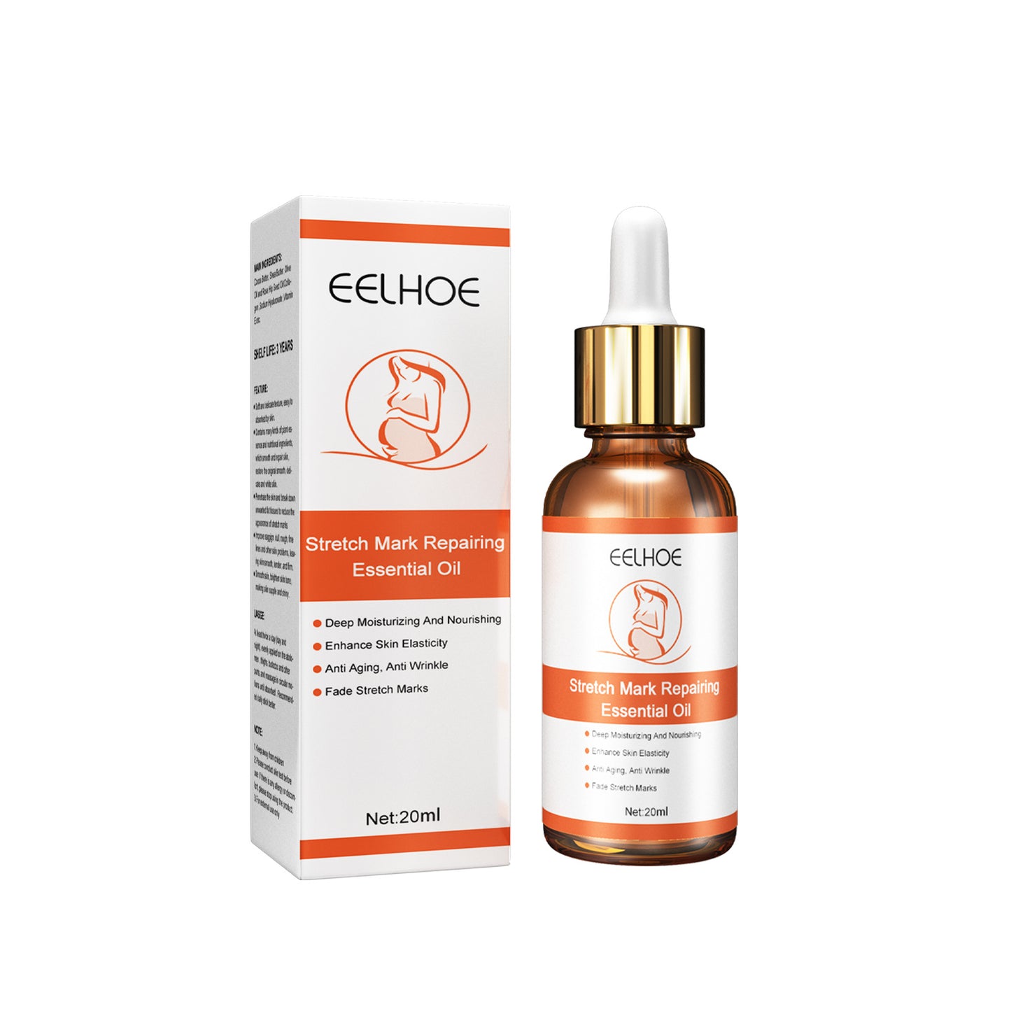 EELHOE Stretch Mark Repair and Removal Essential Oil for Pregnant Women Lifts and Firms Loose Lines and Removes Pregnancy Skin Care Essence