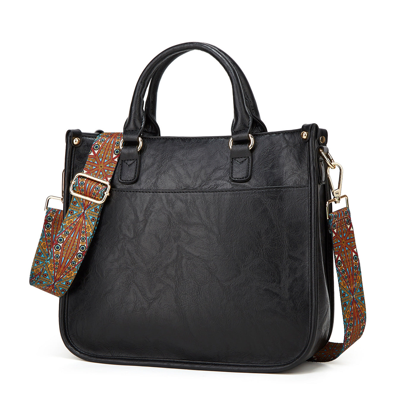 Cross-border bags 2023 autumn and winter new women's bags European and American retro tote bags single shoulder casual simple wide shoulder crossbody bag