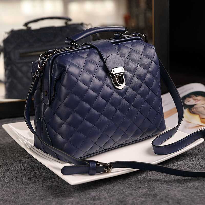 Lock women's bag shoulder bag European and American fashion women's bag cross-border Amazon bag 2023 new doctor handbag