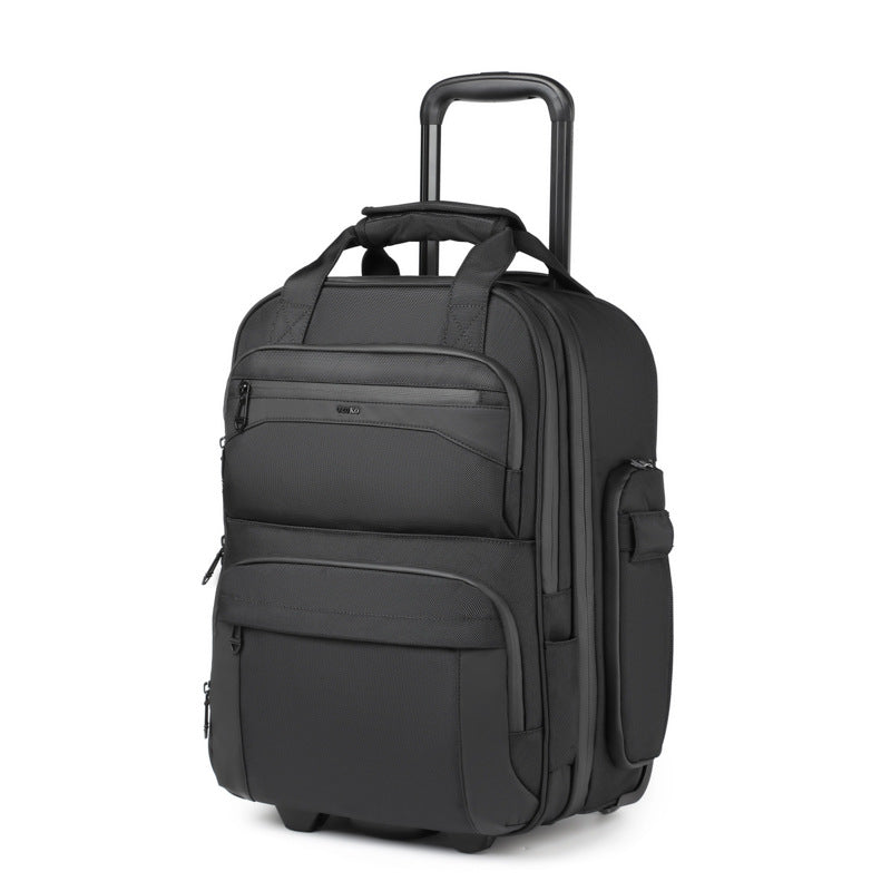 Ozuko's new business travel bag, portable multi-functional trolley bag, Oxford cloth with wheels, waterproof boarding bag