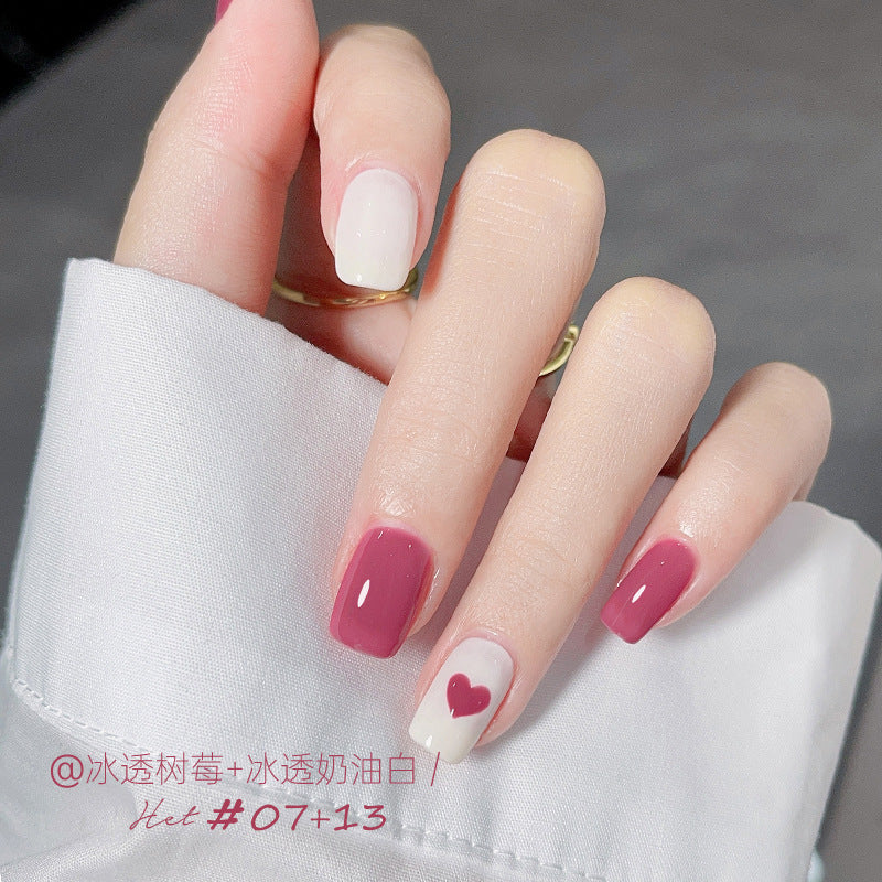 bk no-bake, non-peelable, long-lasting, quick-drying, water-based nail polish, ice-clear jelly, no odor, available for pregnant women and students, wholesale