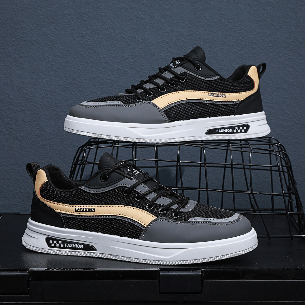 Men's shoes 2023 new summer all-match casual running sneakers men's high-end melting thick-soled daddy trendy shoes