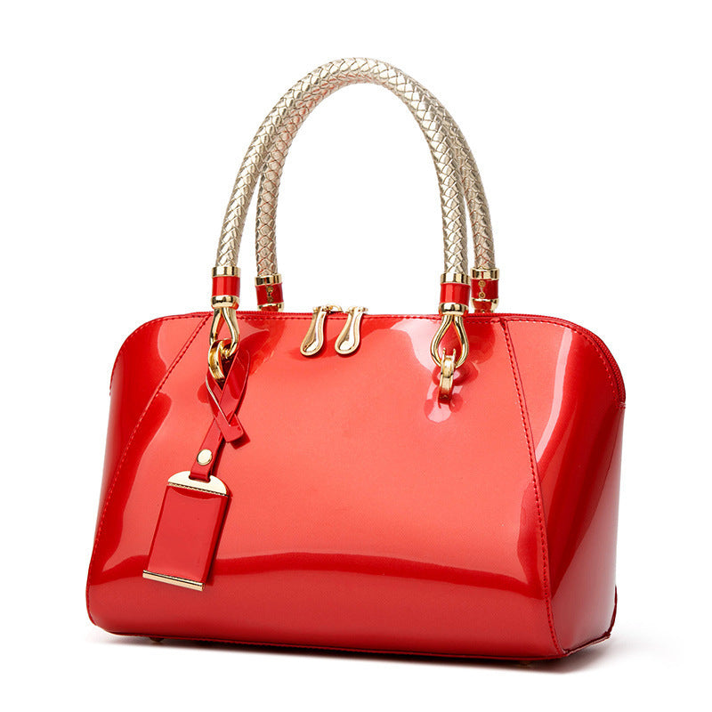 2023 patent leather women's bag glossy bridal bag foreign trade women's bag new handbag European and American shoulder crossbody bag