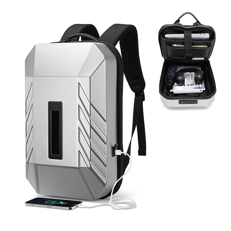 ozuko new business backpack men's PC hard shell computer bag smart trendy cool LED men's backpack backpack
