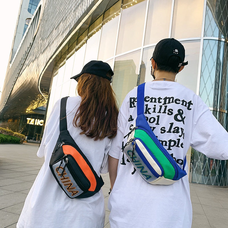 Chest bag men s ins fashion crossbody bag trendy brand hip hop personality student sports shoulder bag women s versatile waist bag 7 MART