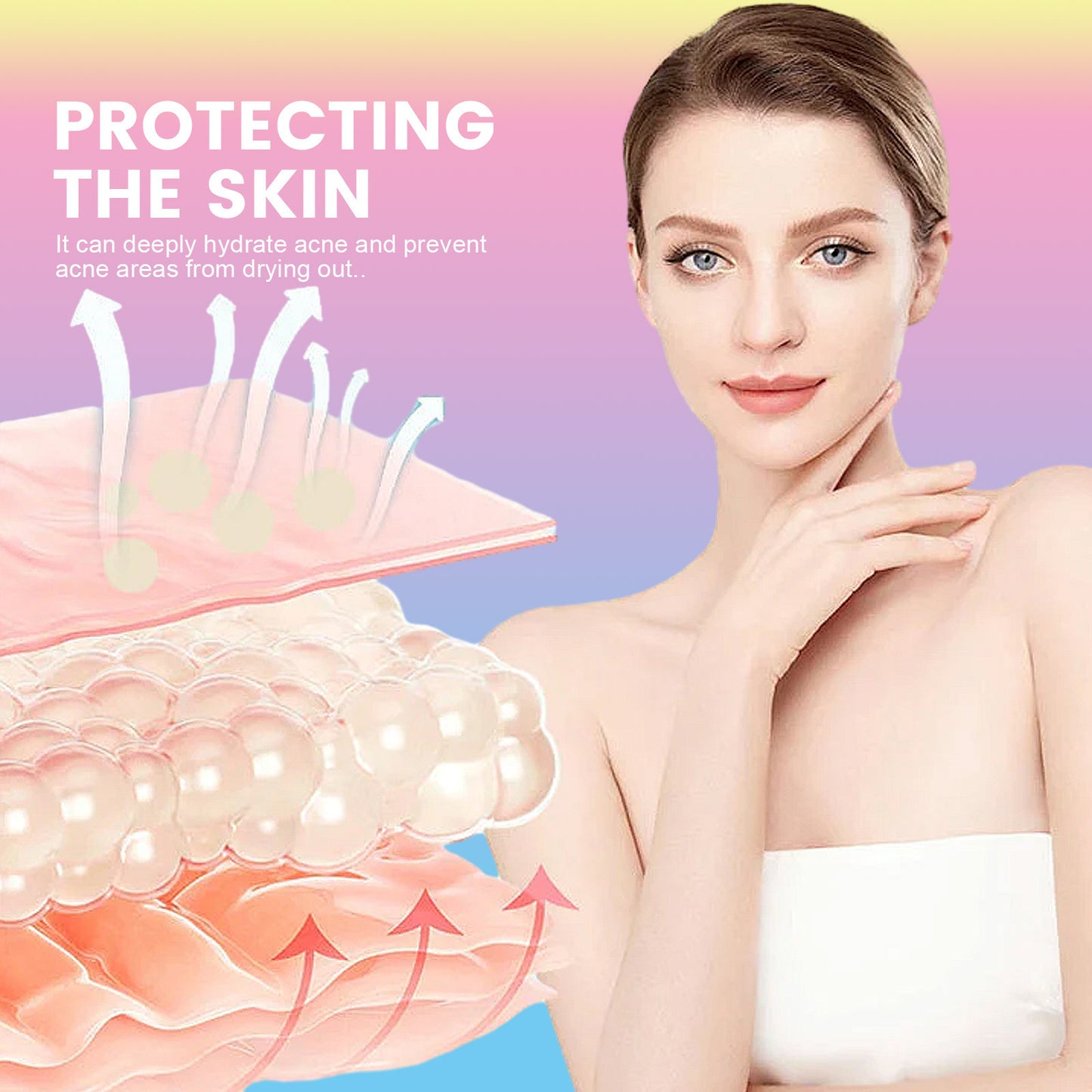 EELHOE Cute Colorful Acne Patch Cleansing Facial Acne Pimples Multi-Shape Portable Acne Patch