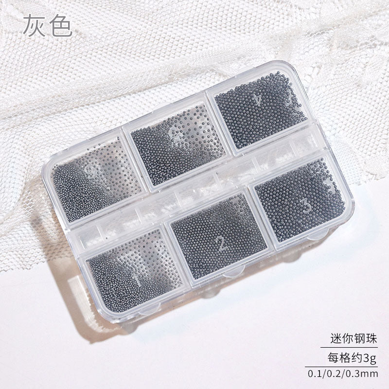 Nail Art Accessories Internet Celebrity 2023 New Mixed Pearl Flowers Flat Bottom Diamond Steel Beads Gold Foil as Nail Decorations