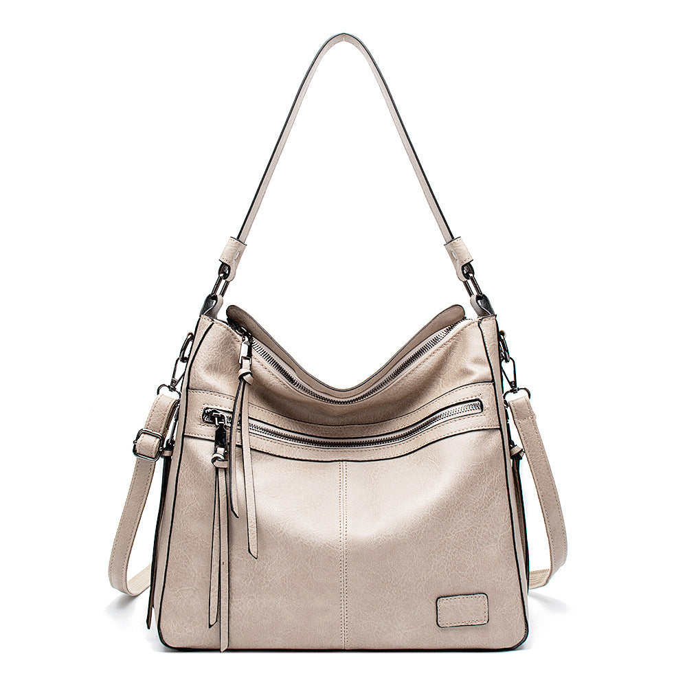 Cross-border bags, women's large-capacity tote bags, European and American simple portable shoulder bags, fashionable cross-body large bags, one-piece drop shipping