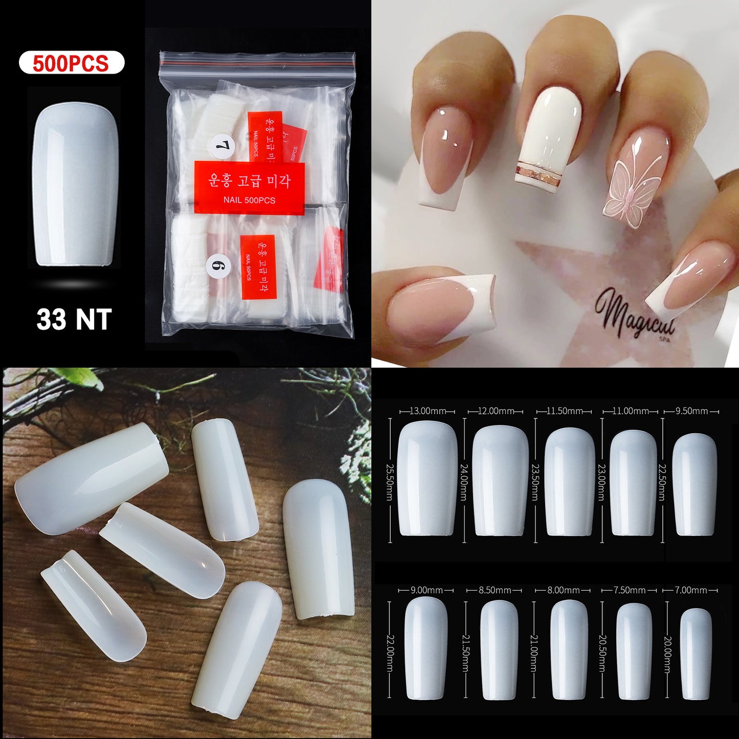 Cross-border nail manicure French style full patch half patch fake nail patch handmade wear manicure factory wholesale