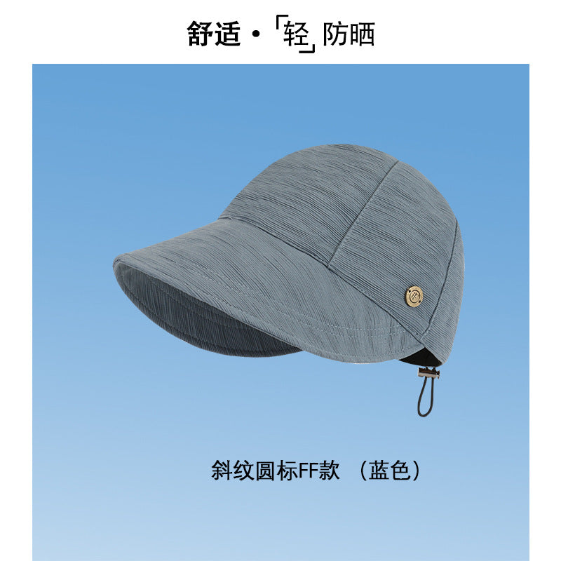 防晒帽速干夏季遮阳小众渔夫帽女时尚防紫外线太阳帽子