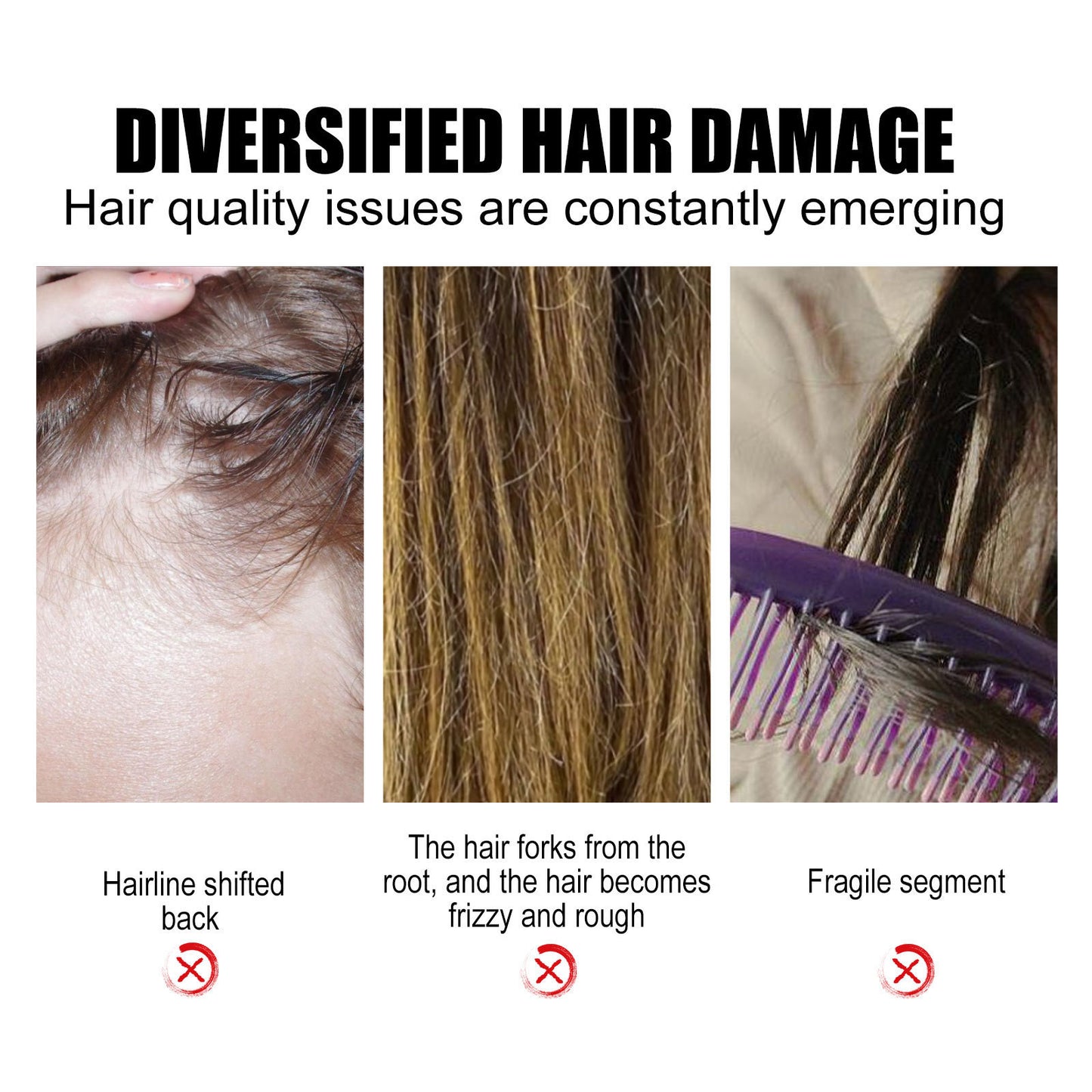 EELHOE Rice Thick Hair Spray Strengthens Hair, Repairs Hair Follicles and Roots, Prevents Hair Loss, Firms Hair, Thick Hair Spray
