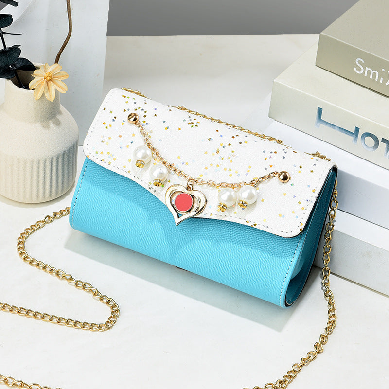 Bags for women, new foreign trade single shoulder small square bag, trendy Korean style student bag, fashionable and versatile crossbody ladies chain bag