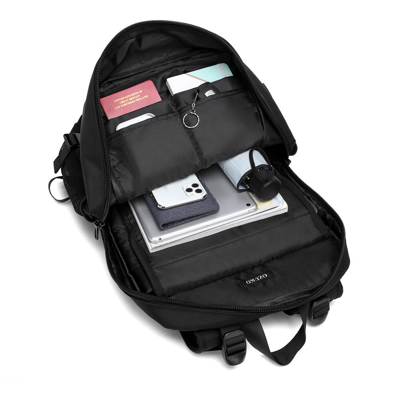 ozuko new casual college student backpack trendy Korean version computer backpack fashion wholesale school bag middle school student