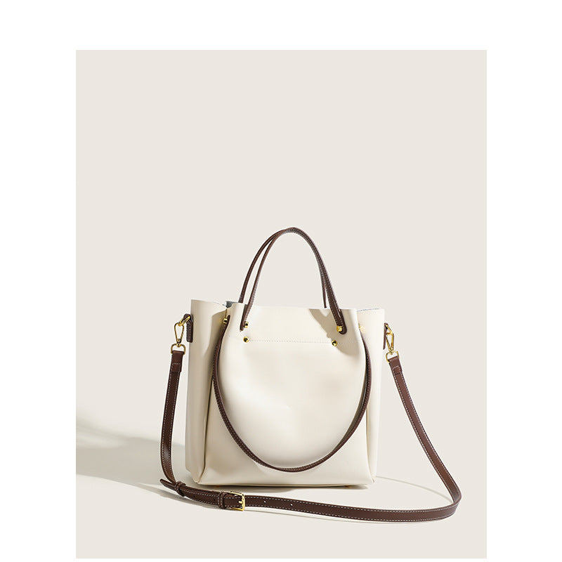 Women's Bags 2023 New Trendy Large Capacity Bucket Bag Women's Shoulder Crossbody Bag Fashionable and Versatile Contrast Color Handbag