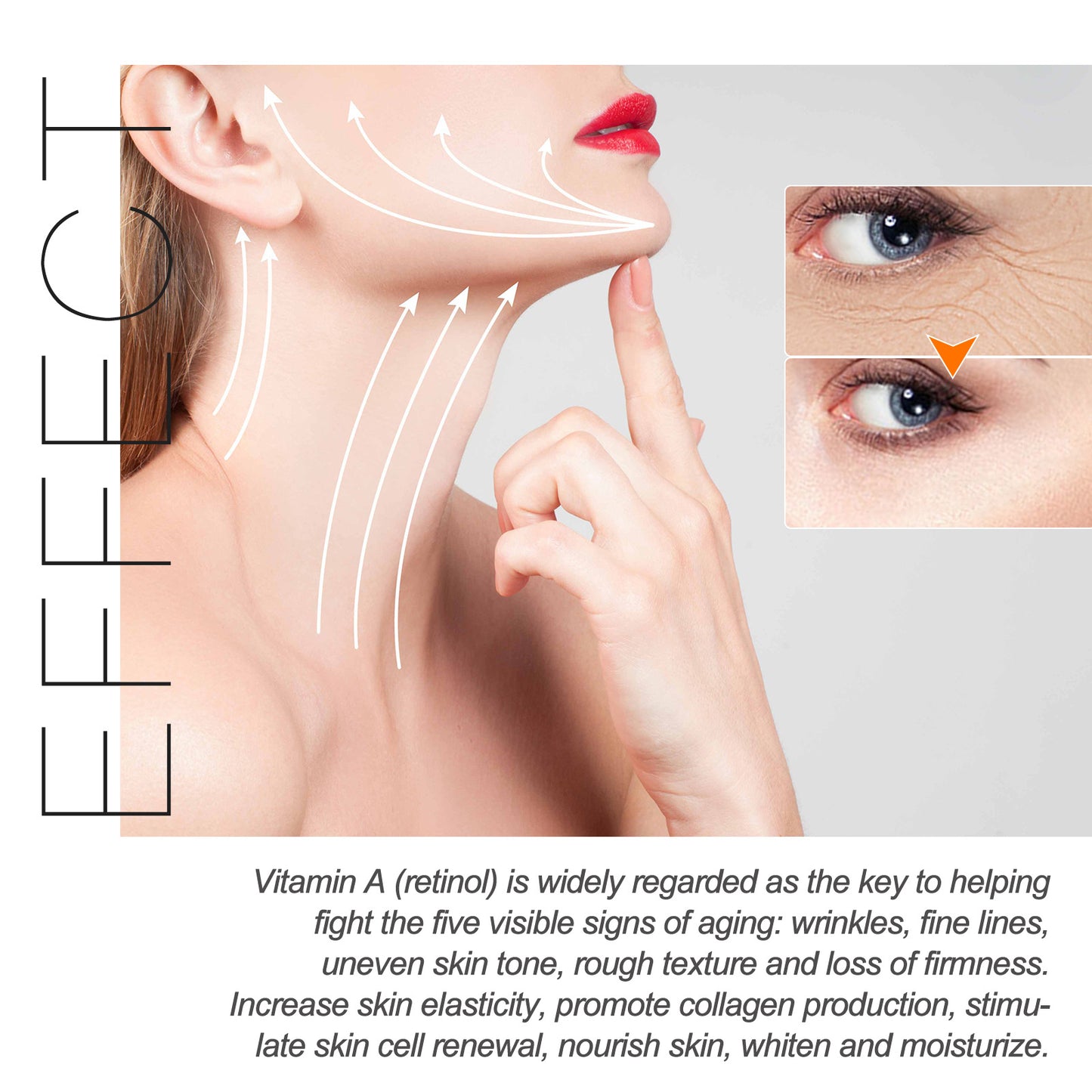 OUHOE Retinol Moisturizing Cream Fades Fine Lines and Dark Circles Moisturizing Anti-Wrinkle Firming Pores Anti-Aging Cream