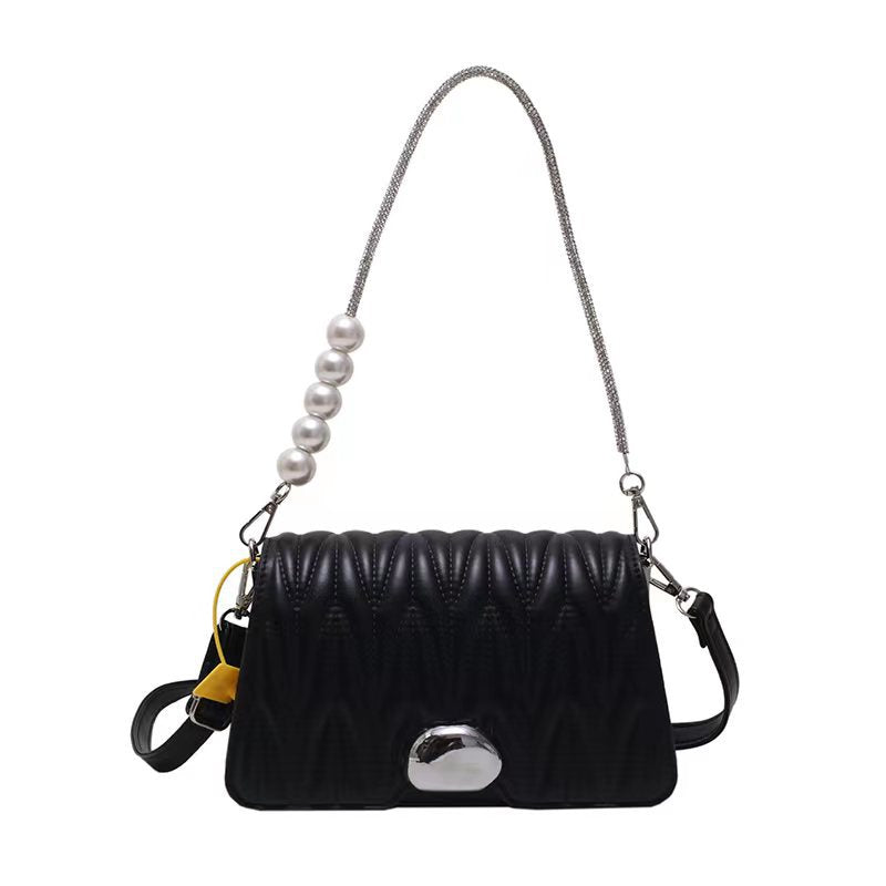 Bags for women 2023 new handbags Korean style fashion rhombus bag chain shoulder bag Miao pleated bag crossbody bag for women
