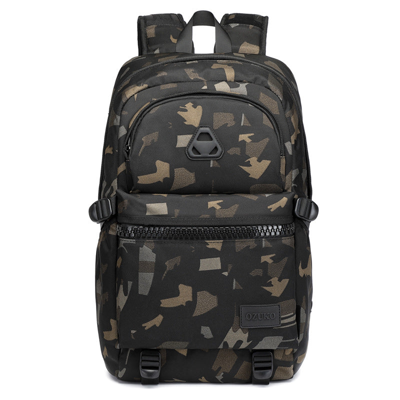 ozuko new student school bag casual men's computer bag 15.6 inch women's multi-function backpack backpack