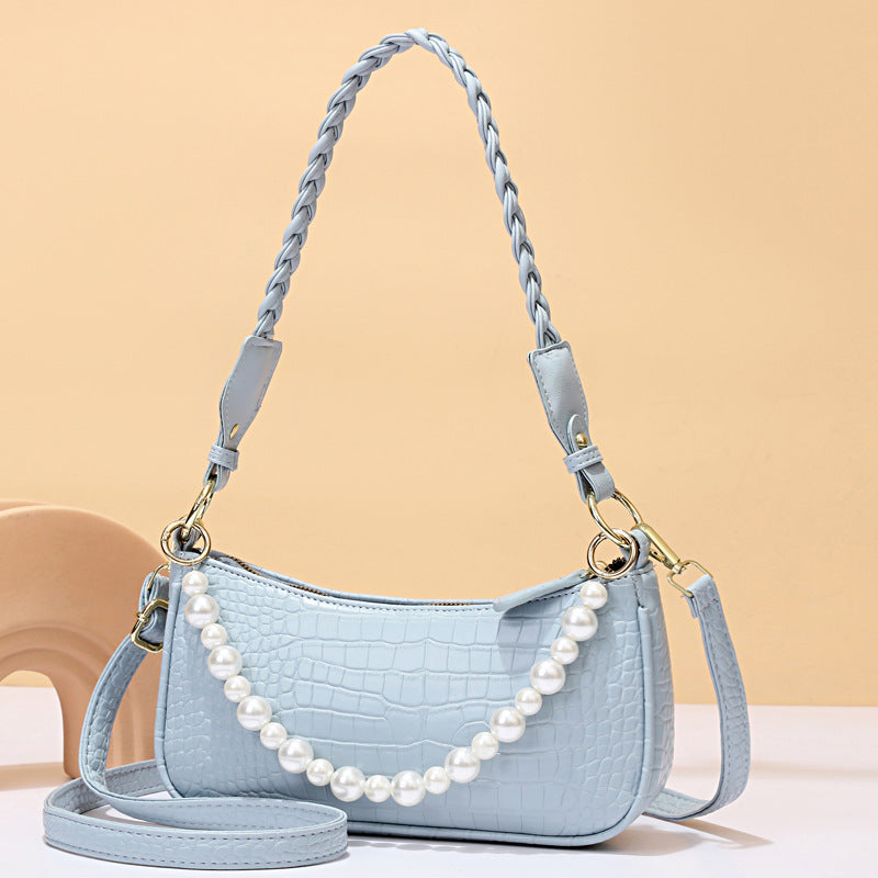 Factory direct sales bags for women 2022 new beaded armpit bag, fashionable and versatile single shoulder crossbody bag, high-end and stylish
