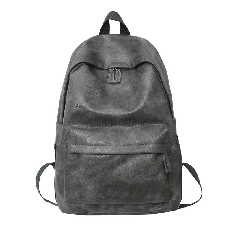 Simple trendy brand large capacity dark style backpack 2023 new men's street workwear college student bag backpack