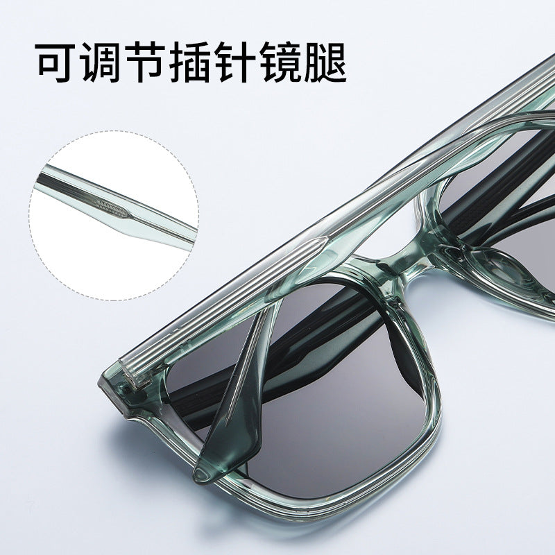 Live broadcast of the same gm sunglasses male polarized sunglasses TR7507 propionic acid pin leg big frame sunscreen sunglasses female