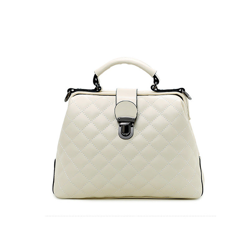Lock women's bag shoulder bag European and American fashion women's bag cross-border Amazon bag 2023 new doctor handbag