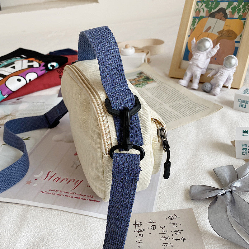 Cute girl canvas bag 2021 new Korean version ins Japanese style Harajuku canvas messenger bag female student shoulder bag