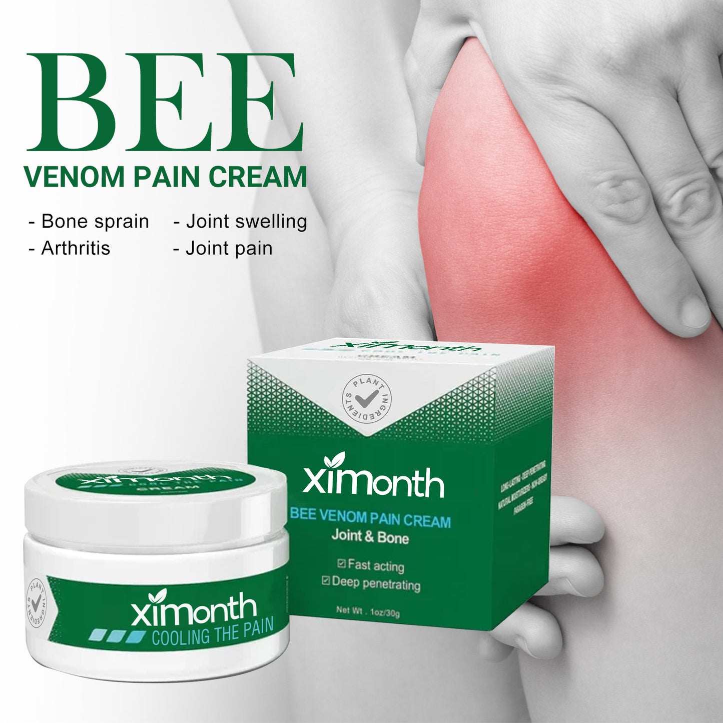 Ximonth joint care cream relieves pain in wrist joints, knees, shoulders, neck, lumbar muscles and bones, massage care cream