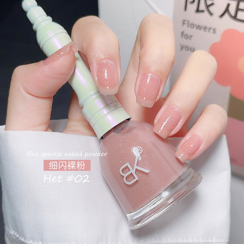 bk no-bake, non-peelable, long-lasting, quick-drying, water-based nail polish, ice-clear jelly, no odor, available for pregnant women and students, wholesale