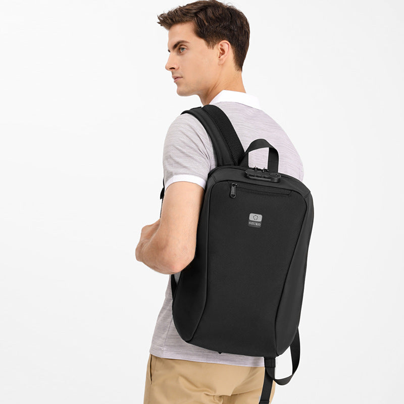 ozuko new business backpack commuting fashion student school bag casual waterproof computer backpack backpack