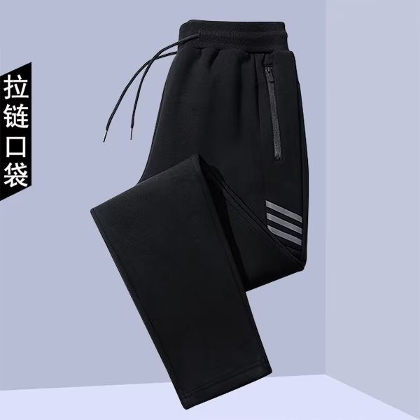 干活穿的工作裤子男宽松口袋带拉链休闲长裤耐磨耐脏大码运动卫裤