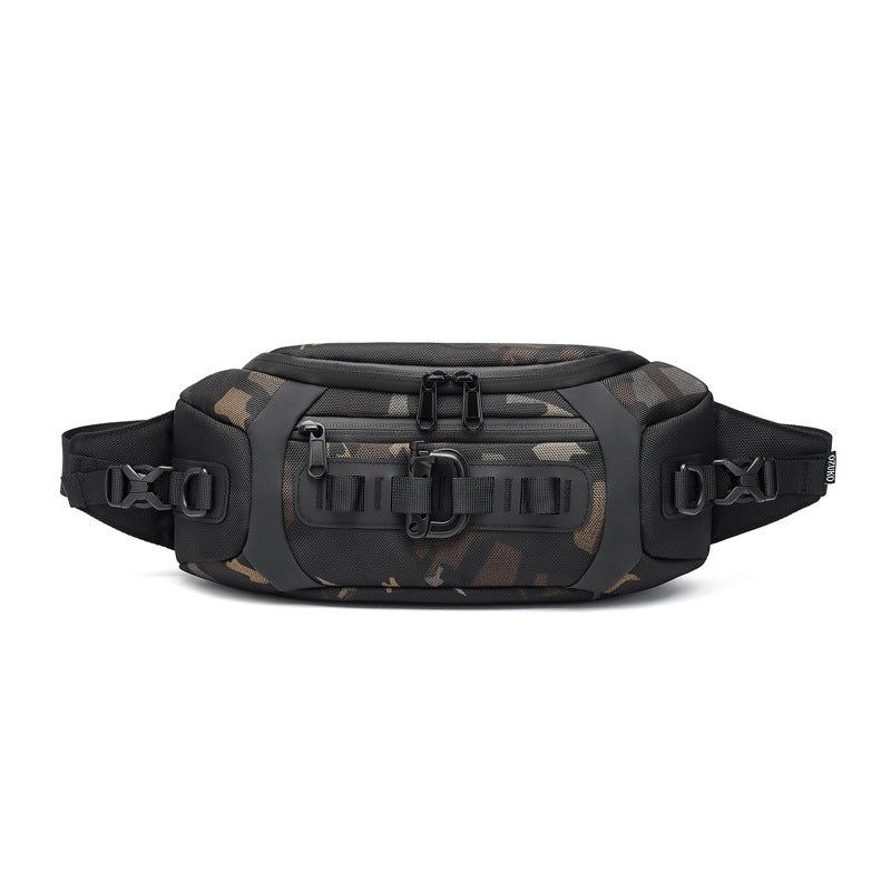Ozuko sports mobile phone waist bag men's multi-functional chest bag tactical trendy brand men's small chest bag chest bag