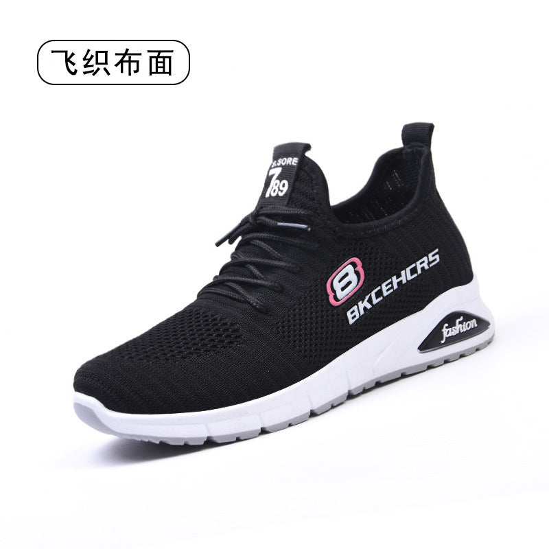 鞋子女2023新款潮流飞织单鞋外贸女鞋软底shoes休闲运动鞋女