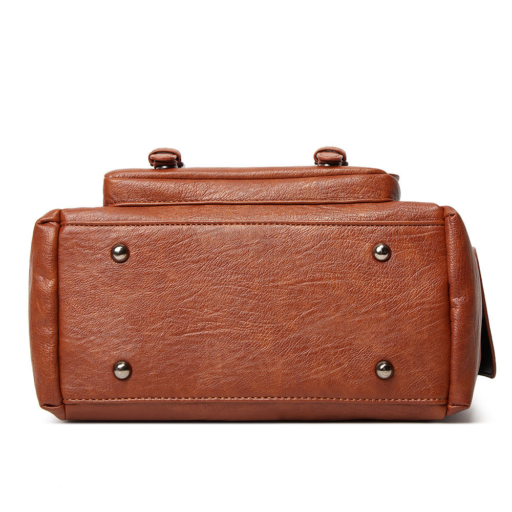 Women's Bags 22 New Large Capacity Liuding Women's Bags European and American Fashion Handbags Soft Leather Trendy One-Shoulder Crossbody Bags for Shipping
