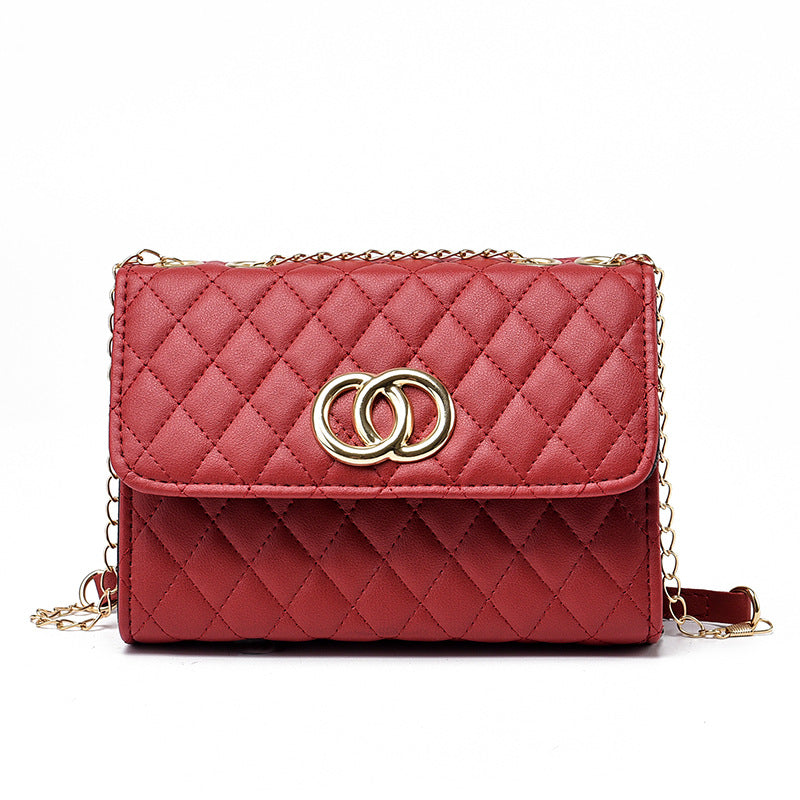 Factory direct sales bags for women 2023 new Korean version versatile rhombus chain bag small fragrant style single shoulder crossbody small square bag