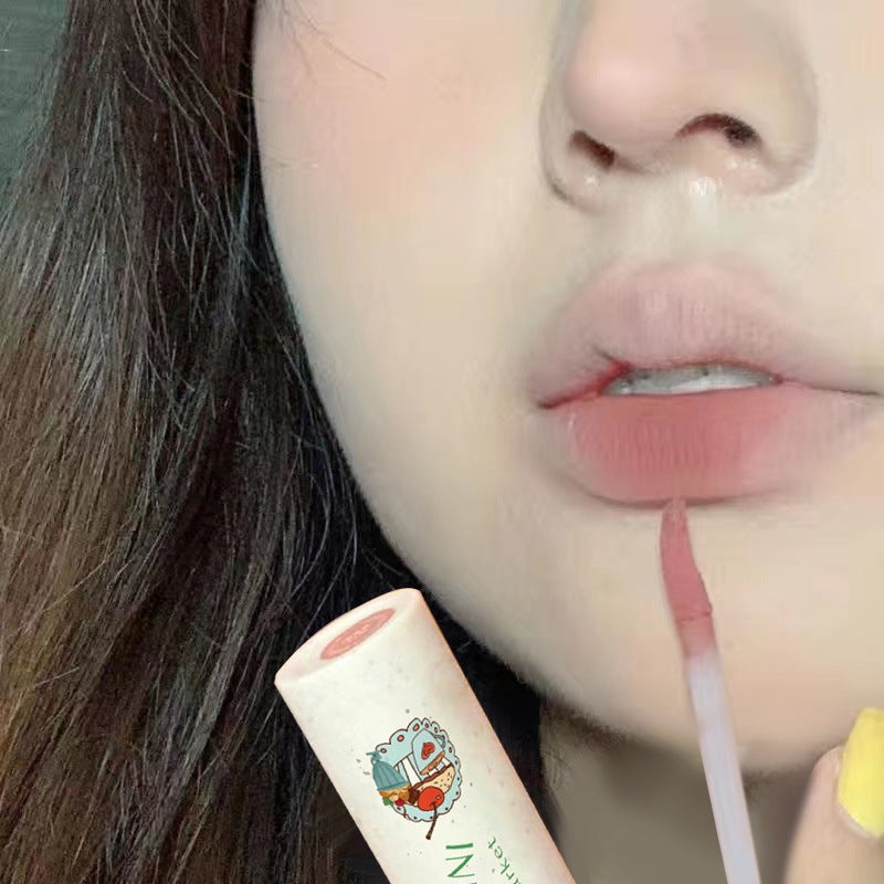 Cappuvini Lip Cream Velvet Matte Lipstick Soft Mist High-Looking Affordable Student Peach Matte Lipstick