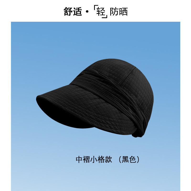 防晒帽速干夏季遮阳小众渔夫帽女时尚防紫外线太阳帽子