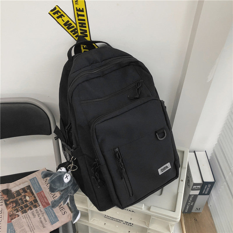 Backpack 2023 new trendy large-capacity schoolbag female Korean version Harajuku ulzzang high school college student ins backpack