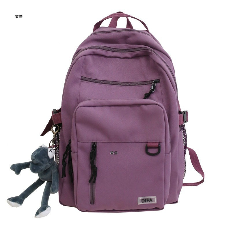 Backpack 2023 new trendy large-capacity schoolbag female Korean version Harajuku ulzzang high school college student ins backpack