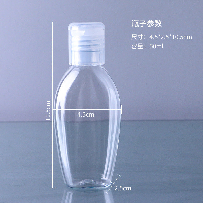 50ml transparent plastic packaging bottle alcohol lotion refill bottle alcohol disinfectant empty bottle sample sampling bottle