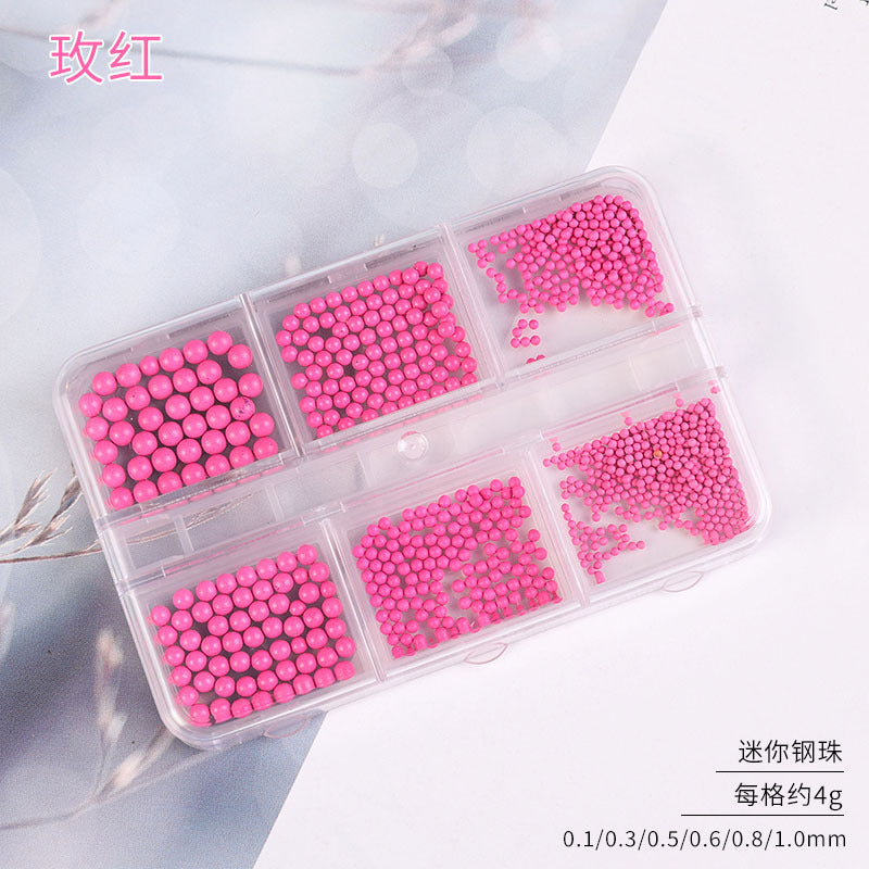 Nail Art Accessories Internet Celebrity 2023 New Mixed Pearl Flowers Flat Bottom Diamond Steel Beads Gold Foil as Nail Decorations