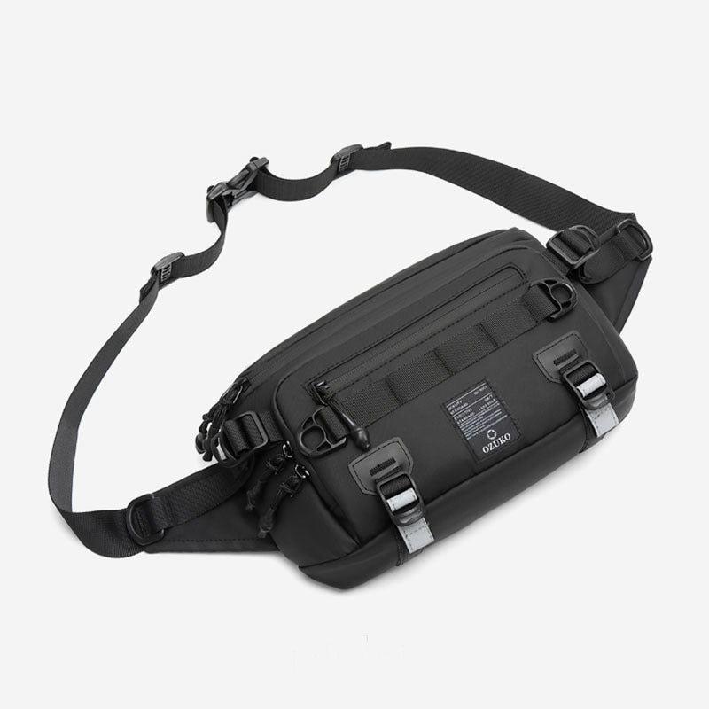 Ozuko new men's bag single shoulder crossbody bag outdoor trendy brand men's chest bag high-end men's waist bag wholesale
