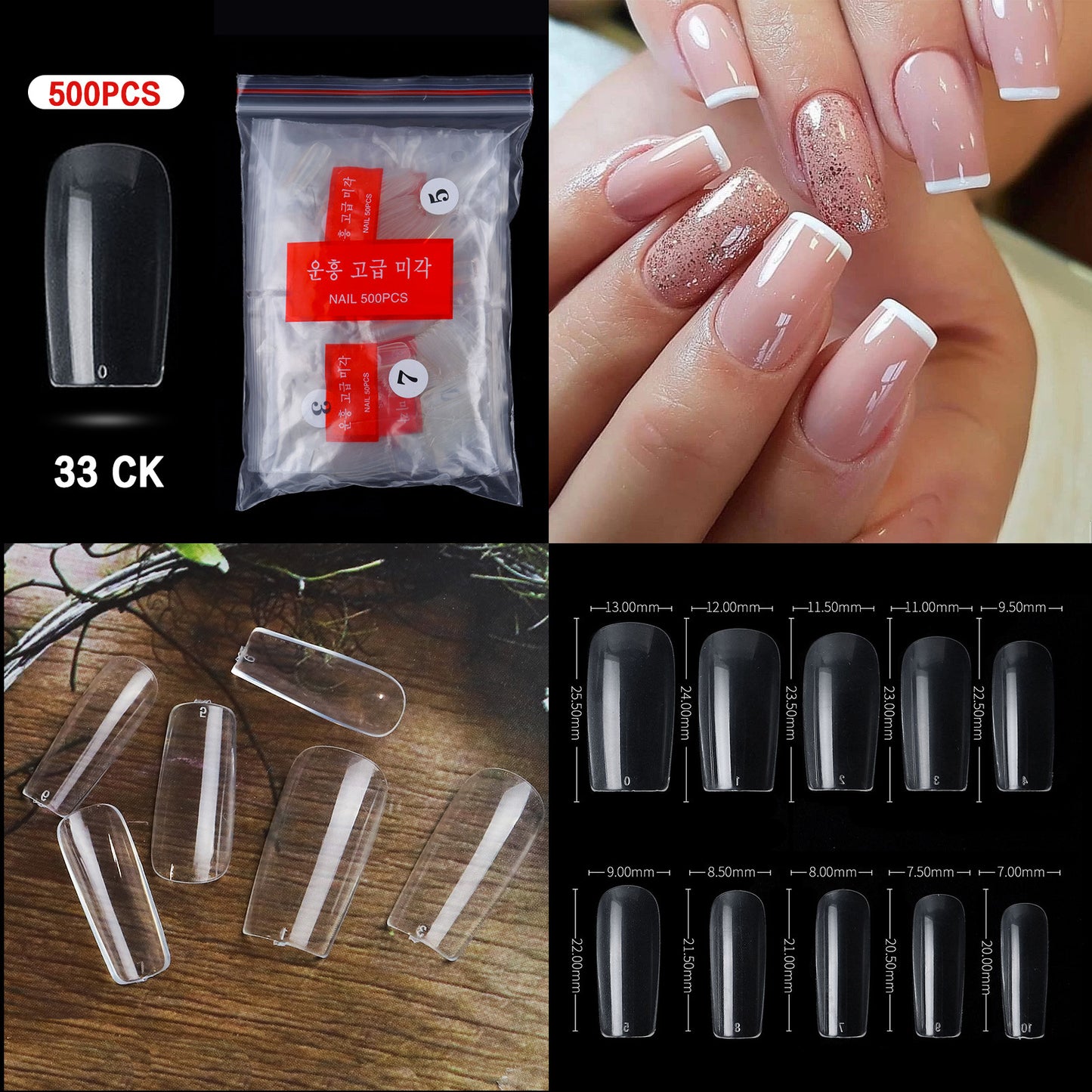 Cross-border nail manicure French style full patch half patch fake nail patch handmade wear manicure factory wholesale