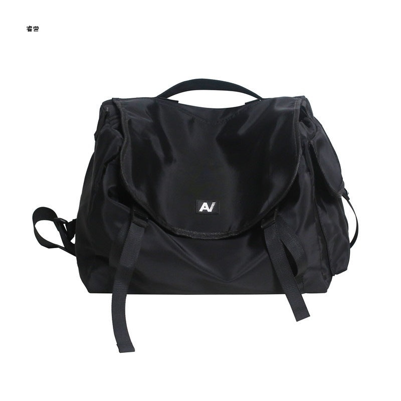 Work bag crossbody bag men's trendy brand Japanese hip-hop ins shoulder bag casual student trendy backpack women's shoulder bag