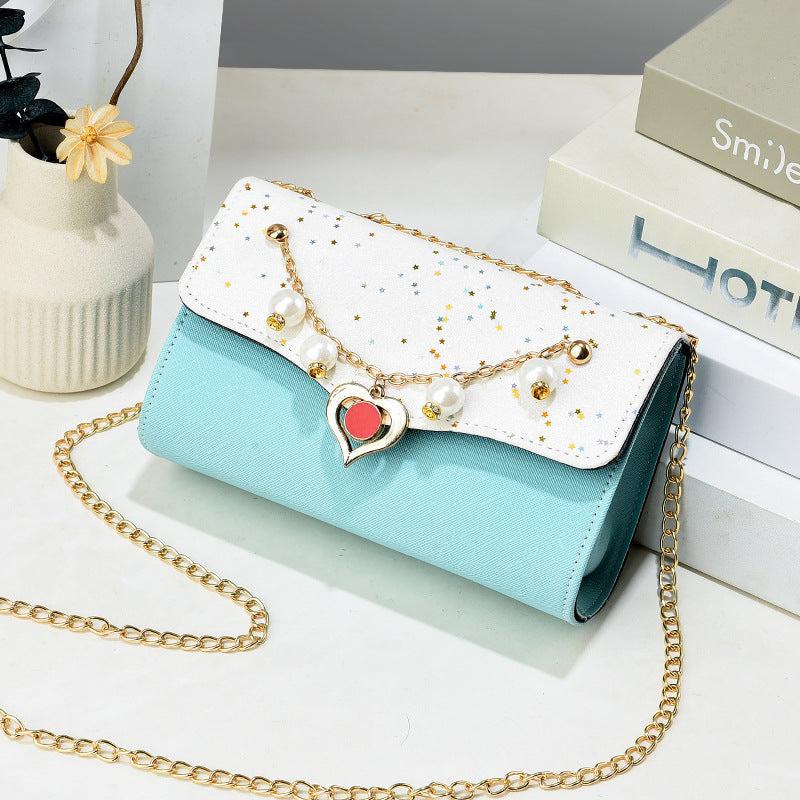 Bags for women, new foreign trade single shoulder small square bag, trendy Korean style student bag, fashionable and versatile crossbody ladies chain bag