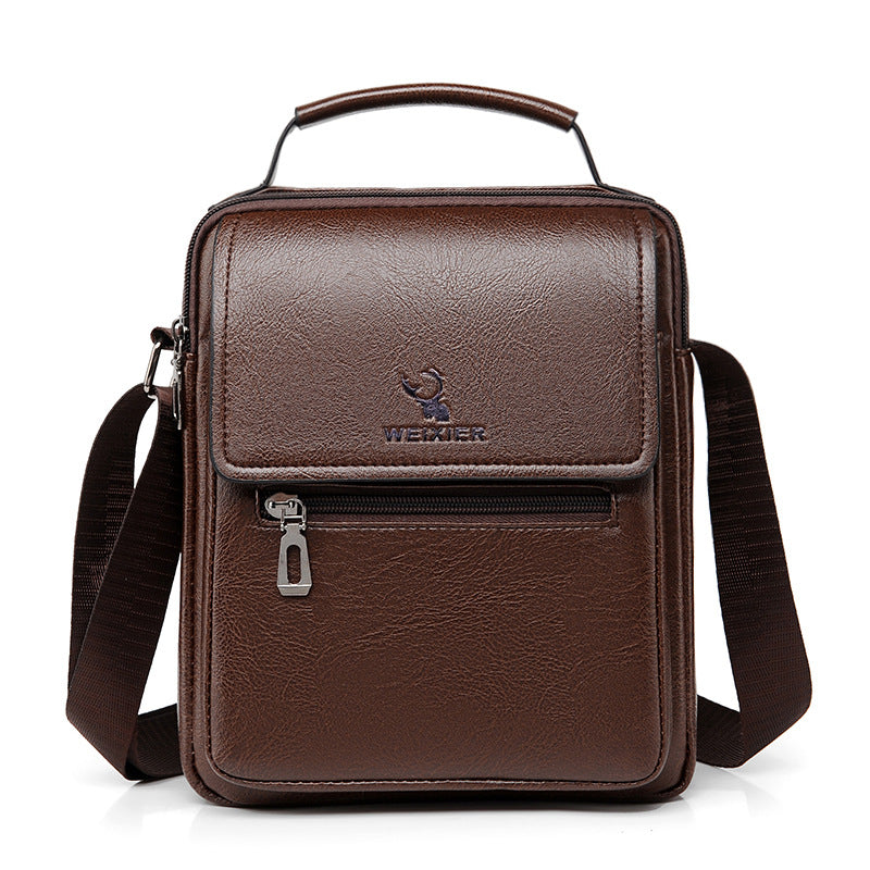 Men s Messenger Bag Business Shoulder Bag Hanging Bag Retro Casual Waterproof Large Capacity Messenger Bag Vertical Handbag Men s 7 MART