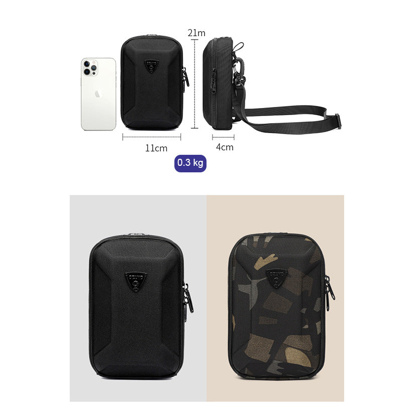 ozuko New Mini Crossbody Bag Casual Men's Clutch Hard Shell Korean Style Small Shoulder Bag Men's Bag