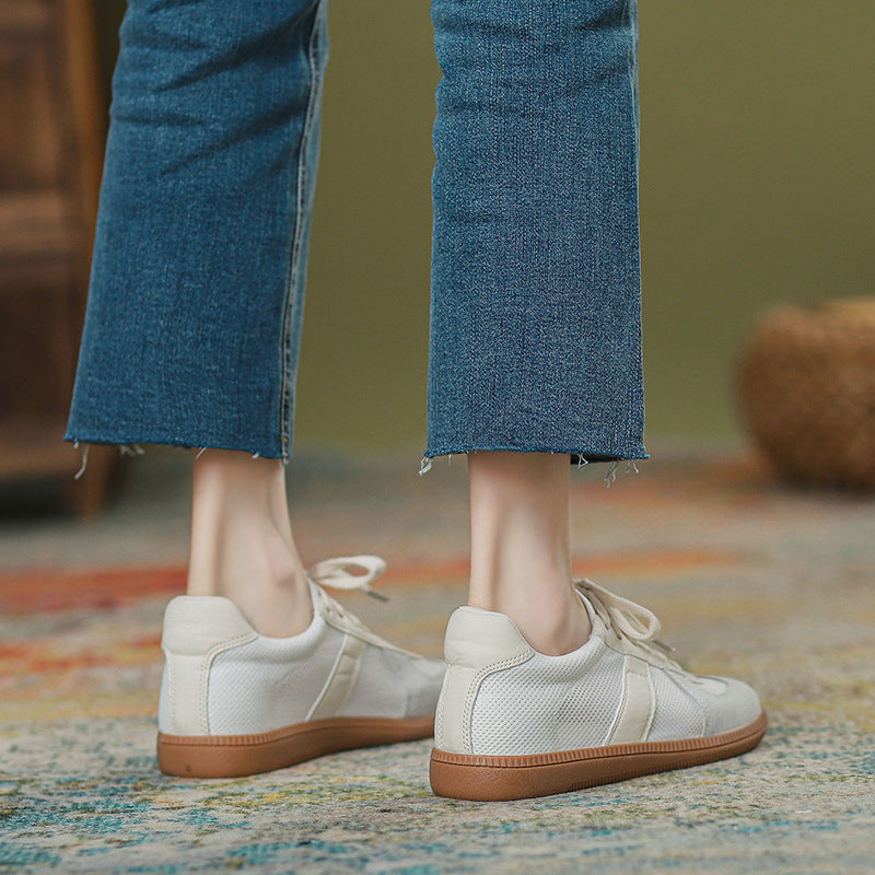 Grape mother Suyin Yinde training shoes women's net shoes breathable Forrest Gump shoes little boy inner thickened casual white shoes