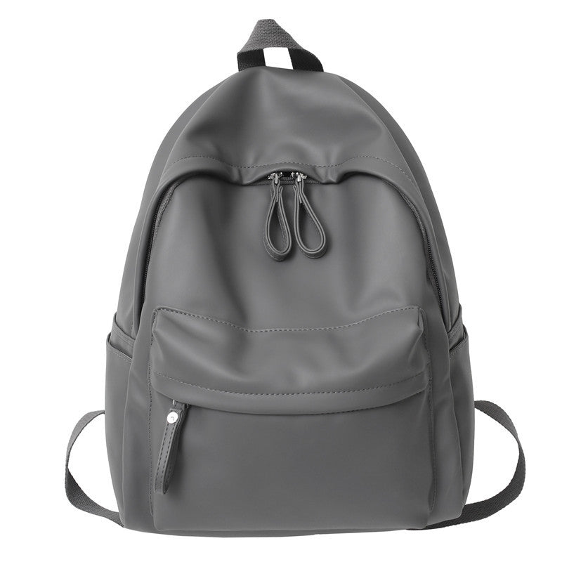 Backpack for women, Korean style Harajuku college student schoolbag, junior high school student simple solid color large capacity student backpack